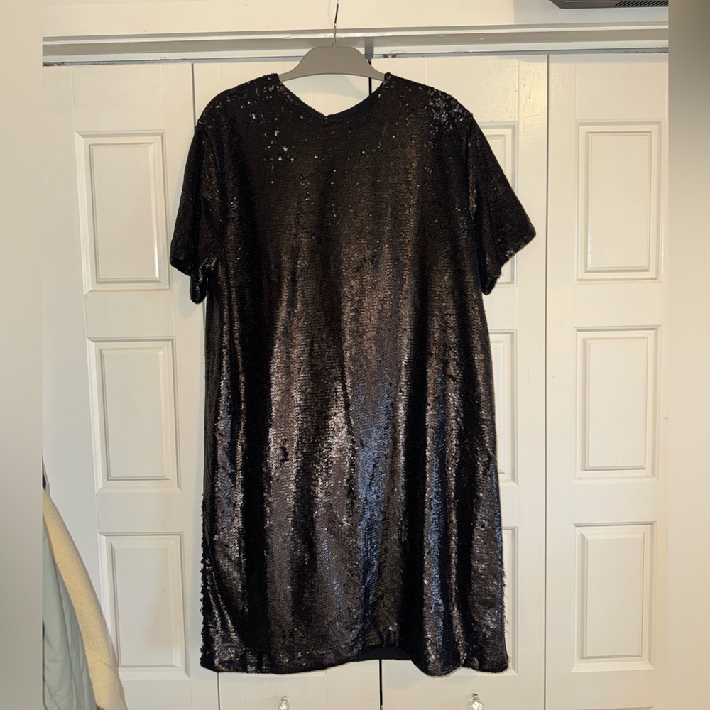 Gap black sequin dress